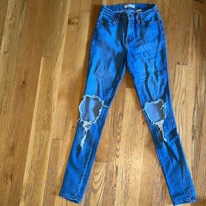 Vibrant MIU Women's Distressed Skinny Jeans - Size 1 (24 Waist)